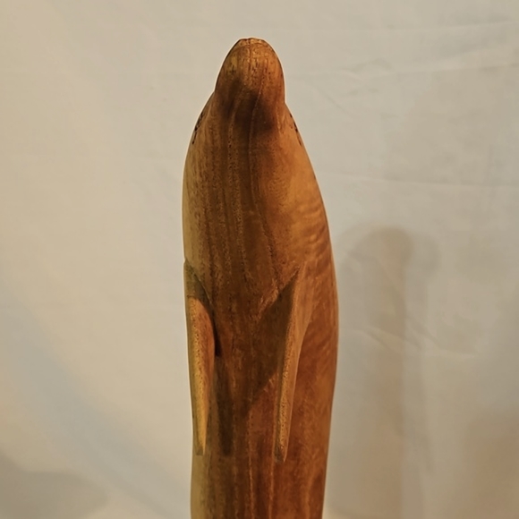 Wooden Handcrafted Decorative Figurine Dolphin Sculpture - Picture 6 of 14